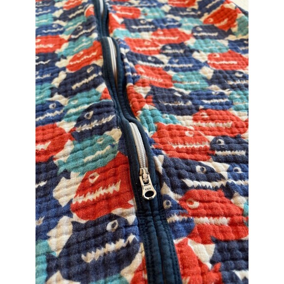 Tado Muslin Sleeping Sack Organic Cotton Piranha Fish Zipper Blue Orange XL‎ - Picture 6 of 7